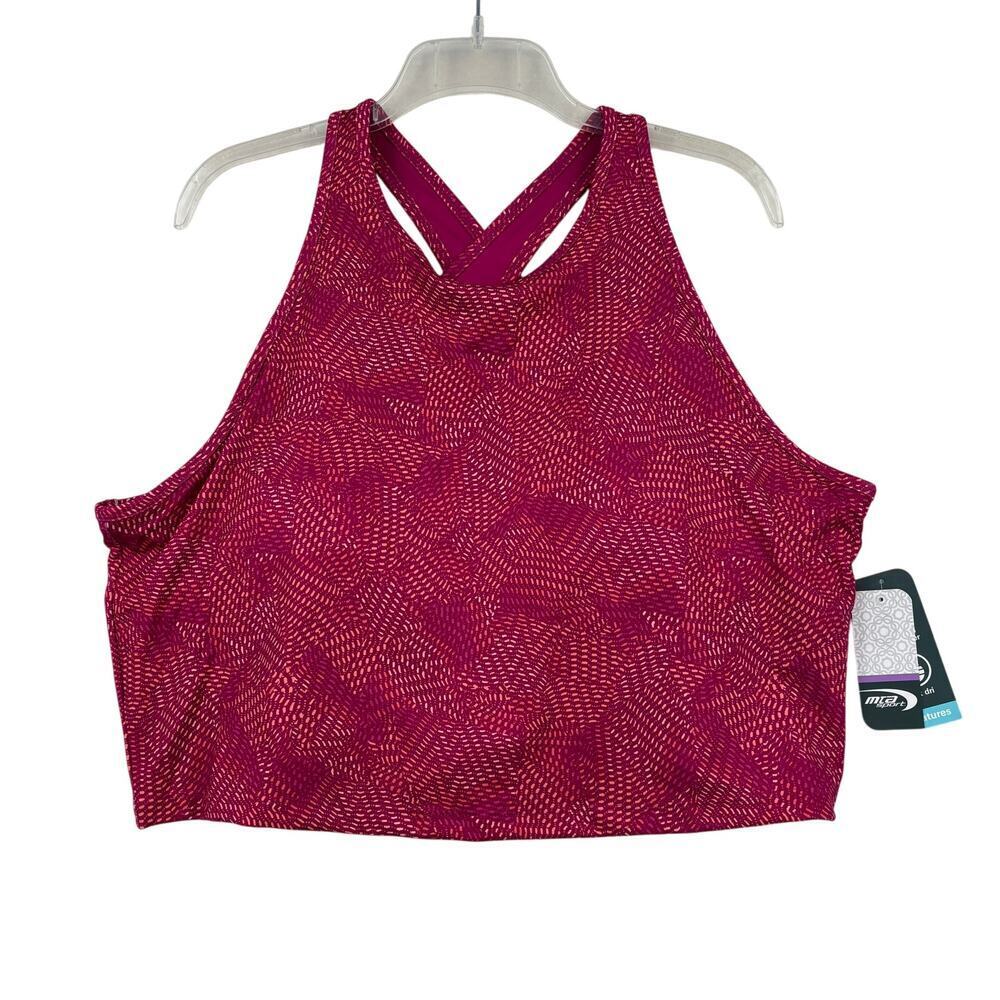 MTA Sports Bra Womens Size 2X Pink Racerback Fast Dri Padded